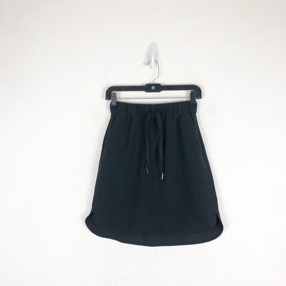 Lululemon On The Fly Skirt Size 4 Black High Rise Modest Workout Quiet Luxury - Picture 3 of 12